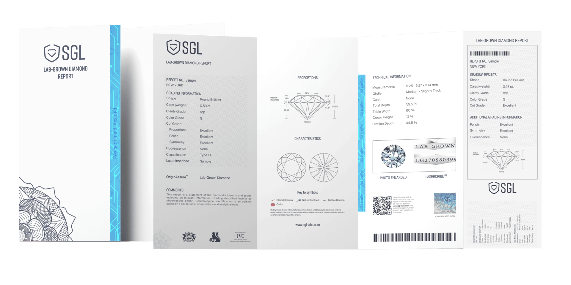 discover what information is included in a gemstone certification report, such as gemstone identification, measurements, grading, treatments, origin, and authenticity details.